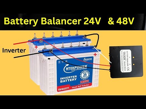Battery Balancer (BMS) Lead Acid ,Tubular Solar Battery 24V 48V #solar #solarenergy #battery