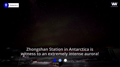 Intense aurora captured over Antarctica in magical timelapse