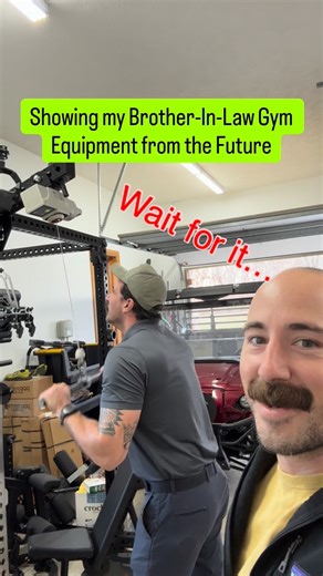 Cooper Mitchell on Instagram: "Whenever I show digital resistance to hardcore lifters for the first time, the response is always the same: “This is a cheat code.” Follow my smaller, less muscular look-alike @papagrandehope #homegym #garagegym"