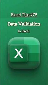 Data validation in excel |