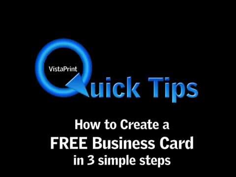 Vistaprint Quick Tip - How to Create a FREE Business Card
