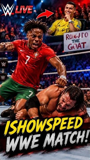 Cristiano Ronaldo Couldn’t Believe IShowSpeed’s WWE SUI 😳⚽ #shorts #ronaldo