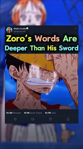 Zoro's Words Are Deeper Than His Sword #shorts #onepiece #zoro