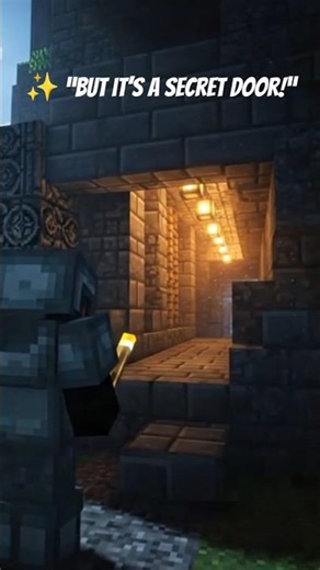 Secret Door Hidden in a Wall in Minecraft #minecraft #minecraftbuilds #minecraftsecrets