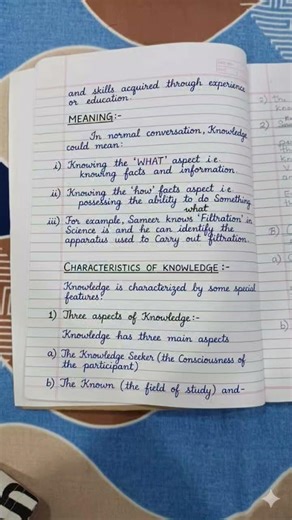 Fy.B.Ed CC 2 Meaning of Knowledge, characteristics