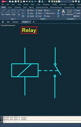 AutoCAD Electrical Practice-Relay #autocadelectrical #autocad #relay #engineeringdesign #practice