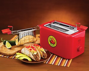 The Taco Toaster, A Small Kitchen Appliance That Makes Crunchy Hard Taco Shells Out of Soft Tortillas