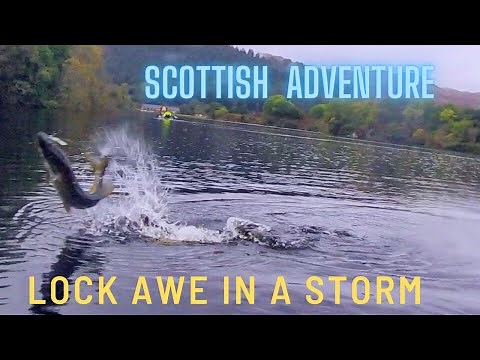 Kayak Fishing in Storm - Loch Etive and Loch Awe Scottish holiday adventure