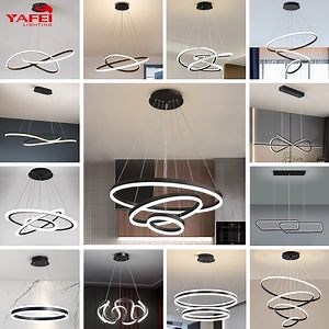 [Hot Item] Designer Restaurant Ring LED Modern Ceiling Luxury Chandelier Pendant Light
