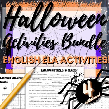 Halloween Mad Libs, Word Search, Crossword & Acrostic Activities | Middle School