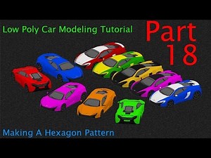 Beginner Blender Low Poly Car Modeling Tutorial - Part 18 - Making a Hexagon Pattern