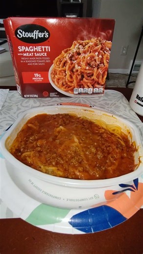 Eating Stouffer's Spaghetti With Meat Sauce, 19g Protein, Dbn, MI, 4/14/26