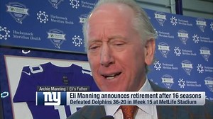 Archie Manning reacts to Eli Manning's retirement