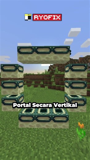 End Portal VERTIKAL emangnya bisa?🥴 #minecraft #shorts