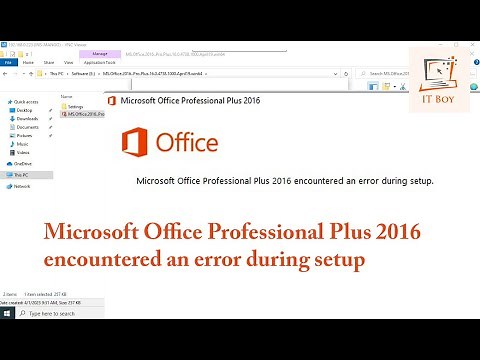 How to fix Microsoft Office Professional Plus 2016 encountered an error during setup. (100% Working)
