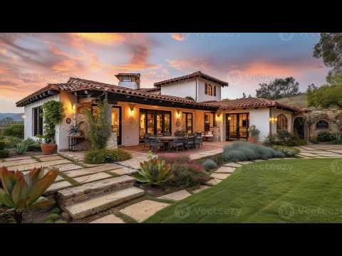 SPANISH STYLE HOUSE DESIGN IDEAS | SPANISH STYLE COTTAGE HOUSE FOR MEDITERRANEAN LIVING HOMES