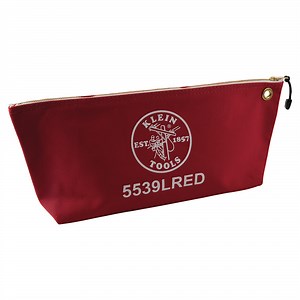 Zipper Bag, Large Canvas Tool Pouch, 18-Inch, Red - 5539LRED | Klein Tools