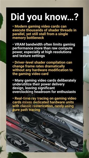 Gaming video card internals: shaders, VRAM bandwidth, drivers and power delivery