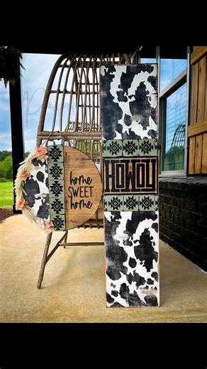 952K views · 3.1K reactions | I used my glowforge LASER cutting machine to make these signs! With the help of a cow print stencil. | Painted by Mandy | Facebook