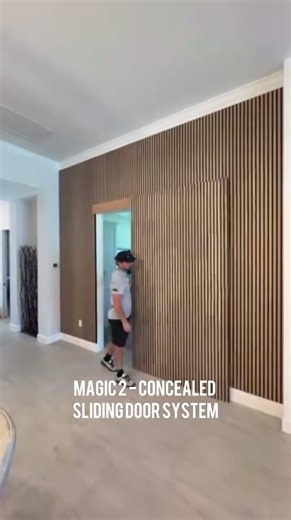 Magic 2 System: Invisible Sliding Slatted Door Transformation