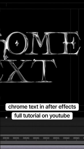 Shiny Metallic Chrome Text Effect in After Effects!