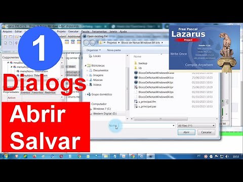 28- Como usar os Dialogs: Abrir e Salvar do Lazarus. E onde baixar um Aplicativo Gratuito para Cores