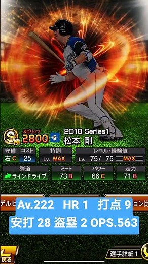 松本剛を振り返る【プロスピA】#shorts