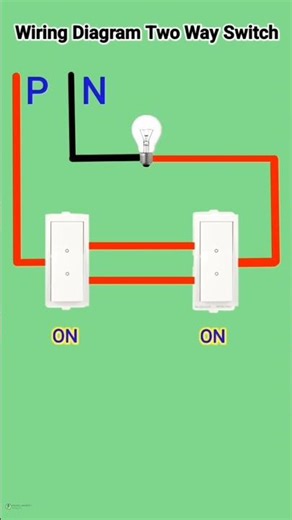 2way switch wiring connection kaise kare⚡️💡Like subscribe plz 🙏😱#shorts #youtubeshorts #electrical