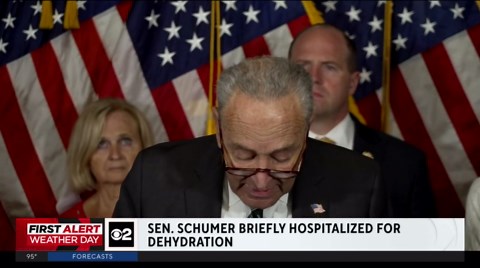Sen. Chuck Schumer briefly hospitalized for dehydration