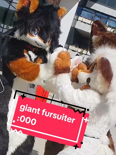 Getting Hugs from Friendly Fursuiters at EF29