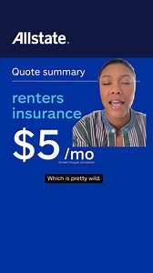 Get Allstate renters starting at $5/mo. It only takes seconds to quote. | Allstate