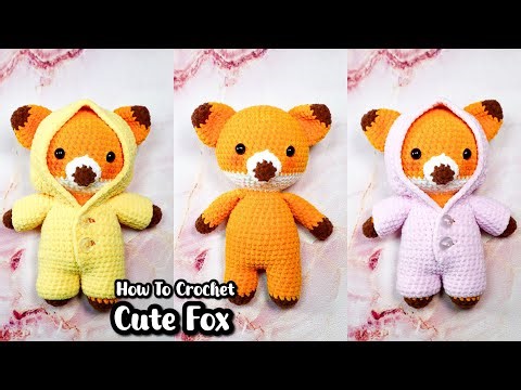 AMIGURUMI FOX 🦊 CROCHET DOLL - ONESIE HOODIE SERIES