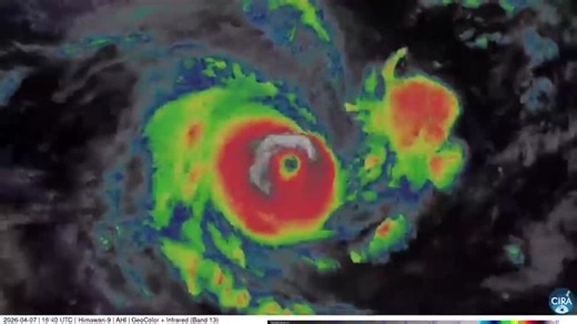 Satellite Imagery Shows Cyclone Maila Swirling Over Solomon Sea