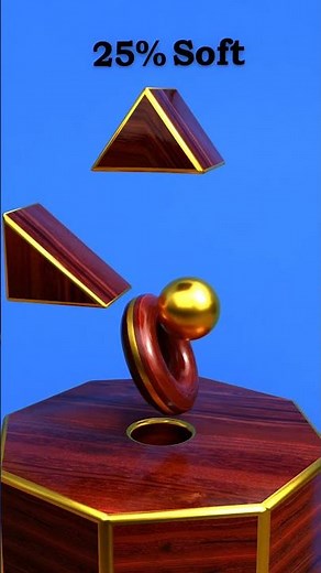 Gold Ball Soft body Physics Simulation 0% 100% V27 #animation #satisfyingvideo