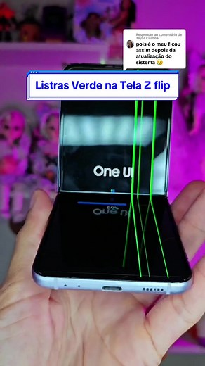 Como corrigir as listras verdes na tela do Z Flip 3 da Samsung