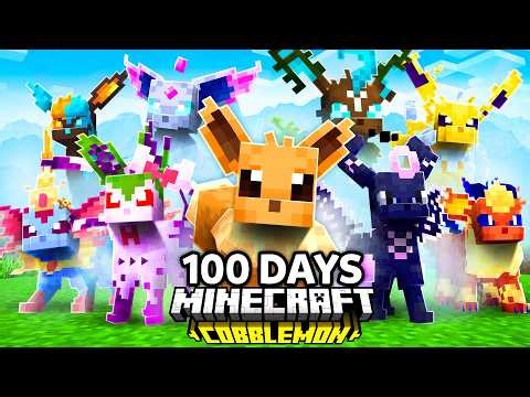 I Spent 100 Days as CUSTOM EEVEELUTION TRAINER Pokémon Minecraft VS. my Rival! (Duos Cobblemon)