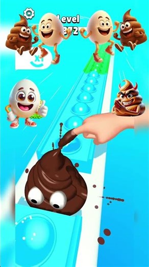 Hand Touching Poop Eggs 💩 | Pop Run 3D New Funny Level | Satisfying Pop It Challenge Gameplay 2025