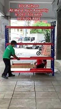 How to Assemble Boltless Blue & Orange Metal Rack | Easy DIY Shelving Guide