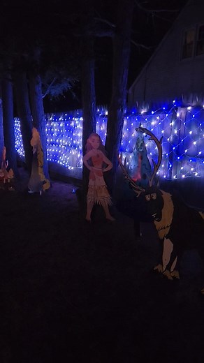 All inflatables in, starting on the lighting tonight. More lights than ever. | April & Mark's Cartoon Christmas Display