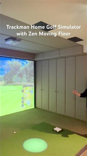 Trackman Home Golf Simulator with Zen Moving Floor #golf #golfsimulator #golftech #trackmangolf