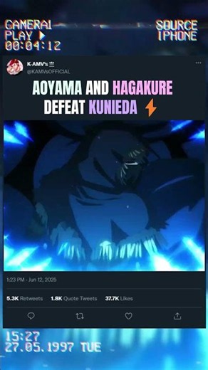 AOYAMA AND HAGAKURE DEFEAT KUNIEDA⚡ | #anime #animeedit #myheroacademia