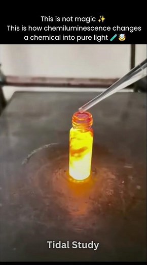 The glow-up that breaks physics 🔥✨ #chemiluminescence #sciencefacts