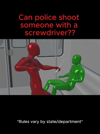 Can police shoot someone with a screwdriver??