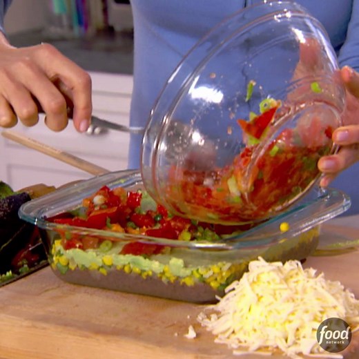A lightened-up version of the infamous Five-Layer Mexican Dip. You're welcome. | Food Network