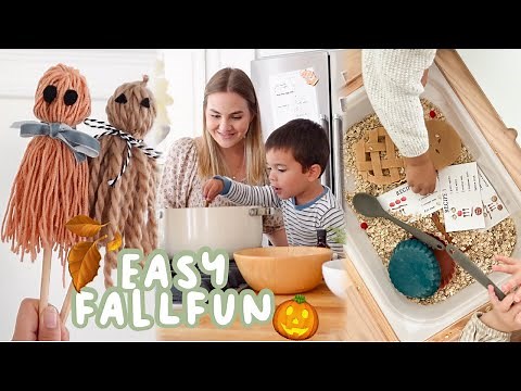 EASY Fall Activities for Toddlers + 5 Minute Toddler Autumn Crafts