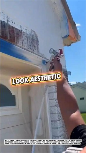 Exterior Wall Painting Using a Spray Gun | Fast and Efficient Painting Technique.