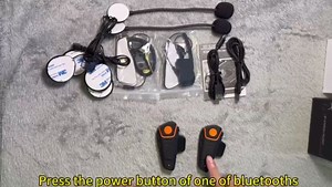 Helmet Bluetooth Headset Bt-S2ns, 1000m Helmet Communication System, Connect Up to 3 People 2 People Talk at The Same Time（2pack）