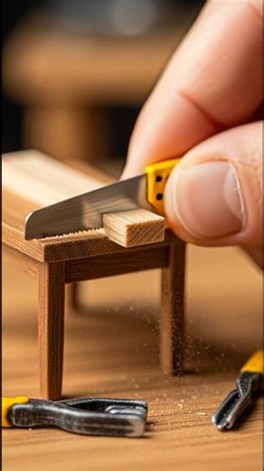 Tiny Miniature Design Table | Handcrafted Miniature Furniture by MicroBuild Studio