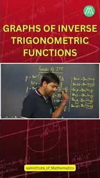 Graph of Inverse Trigonometric Functions 🔥 | JEE Maths | Sunder Sir