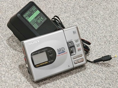 Sony MZ-R35 Portable MiniDisc Recorder Walkman Inc PW adapter. instructions bag | eBay UK